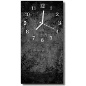 Tulup Glasuhr Wanduhr Küchenuhr Echt-Glas 30x60 Muster Schwarz