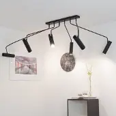 Licht-Erlebnisse Deckenstrahler Schwarz GU10 Metall Modern Deckenspot Küche