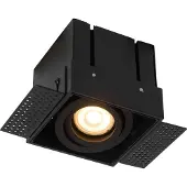 Licht-Erlebnisse Einbauleuchte Boden Aluminium Schwarz GU10 eckig Modern Bodeneinbaustrahler