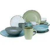 Creatable , 22234, Fashion Bunt, Kombiservice 16-tlg, Steinzeug