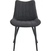Xonox .home Stuhl 2er Set Lotta Webstoff anthrazit (B/H/T): 53 x 86 x 59 cm