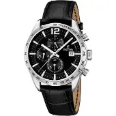 Festina Timeless Chrono Armbanduhr Lederband Edelstahlgehäuse F16760/4