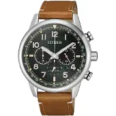Citizen CA4420-21X Uhr Herrenuhr Lederarmband Chrono Datum Braun