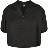 Urban Classics Kurzarmshirt "Damen Ladies Viscose Satin Resort Shirt" 1 Stk.