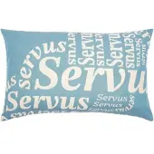 PAD Dekokissen "SERVUS", blau, B:60cm L:35cm, Baumwolle, Dekokissen_Sitzkissen_Kissenhüllen, Dekokissen, Made in Europe, Kissenhülle ohne Füllung, 1 Stück