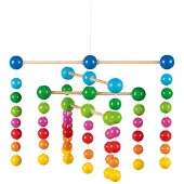 Goki 52878 Mobile Regenbogen 23 x 16 cm, Holz, bunt