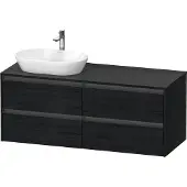 Duravit Waschtischunterschrank Ketho.2 140x55cm, B li, Ei sw, 4 Schub., wandhängend