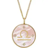 Fossil - Gold-plated Libra necklace Written in the Stars JF04844710