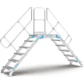 Zarges LM-Überstieg 45° 4 Stufen, 600 mm breit, Höhe 740 mm