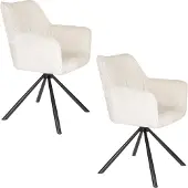 Housecraft living Kodak Esszimmerstuhl mit Armlehne Beige - 2 er Set