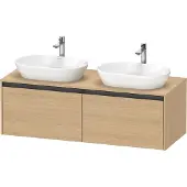 Duravit Waschtischunterschrank Ketho.2 140x55cm, B bs, Ei Nat, 2 Ausz., wandhängend