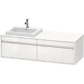 Duravit Waschtischunterbau KETHO 550x1400x426mm WT links weiss hochglanz