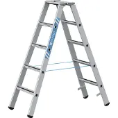 Zarges gebördelte Stehleiter, eloxiert Saferstep B 2x5 Stufen