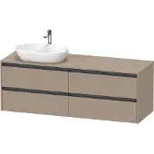 Duravit Waschtischunterschrank Ketho.2 160x55cm, Beck. li, lei, 4 Schub., wandhängend