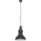 Licht-Erlebnisse Hängeleuchte Industrie schwarz E27 bis 60W 230V Loft Lampen Wohnzimmer Leuchten Decke Vintage Design Schlafzimmer Jugendzimmer Beleuchtung Pendelleuchte höhenverstellbar