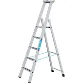 Zarges gebördelte Stehleiter Saferstep S eloxiert 5 Stufen