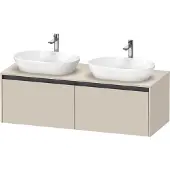 Duravit Waschtischunterschrank Ketho.2 140x55cm, B bs, Tau matt, 2 Ausz., wandhängend