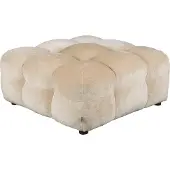 Dutchbone Hocker Hackman Velours Beige