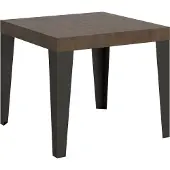 Itamoby Ausziehbarer Tisch 90x90/246 cm Gestell Flame Walnut Anthrazit