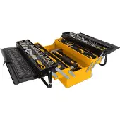 Vito Werkzeugkasten 90 Teile Teile Chrom Vanadium Metallbox mit Klappen.