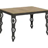 Itamoby Ausziehbarer Tisch 90x120/224 cm Karamay Evolution Eiche Natur Anthrazit Gestell