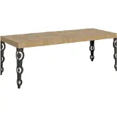 Itamoby Karamay Premium Ausziehtisch 200/460x90 cm Natur Eiche anthrazit Beine