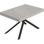 Itamoby Niket Kaschmir Ausziehtisch 140/400x90 cm mit anthrazitfarbenen Beinen
