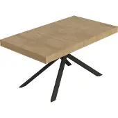 Itamoby Niket Ausziehtisch 160/244x80 cm Natur-Eiche mit anthrazitfarbenen Beinen