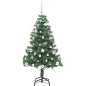vidaXL Mads (mit 150 LEDs und silbernen Kugeln)