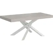 Itamoby Ausziehbarer Tisch 90x120/380 cm Volantis Premium Kaschmirweißer Rahmen
