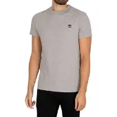 Timberland T-Shirt Dustan River Crew Tee Med Gry Heather Herren-S
