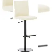 Proregal CHEFGASTRO Barhocker CANNES Kunstleder Schwarz HxBxT 93x40x49cm Kunstleder Creme Barstuhl