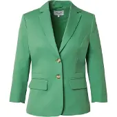 More & more taillierter, schmaler 3/4 Arm Blazer in green | Gr.: 36