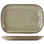 Genware Terra Porcelain Grey Rechteckiger Teller 29 x 19,5 Cm