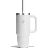 Hydroflask - Travel Tumbler Clear Lid - Isolierbecher Gr 710 ml weiß/grau