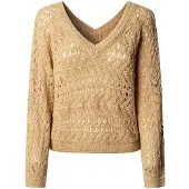 Pepe Jeans für Damen. PL7000113 Beigefarbener Kiana-Pullover (L), Lässig, Acryl