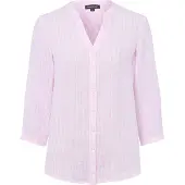 Franco Callegari Leinenbluse in rosa weiß - 0085 | Gr.: 40
