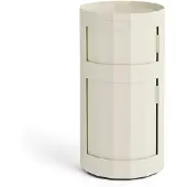 HAY Facet Cabinet 110 Beistellschrank, creme, ABS - , Facet Cabinet 110, Beige, für Wohnzimmer, Kunststoff, Modern