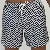 Bomain Badehose Zig Zag | Grösse: L | Farbe: Navy-Blau