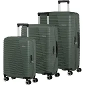 American Tourister Roadrush Trolley Set A Olive Green olivgrün 77cm
