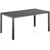 Kettler Cubic Dining-Tisch 160 x 95 cm, anthrazit/ anthrazit, Aluminium/Kettalux
