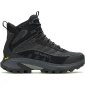 Merrell - Wanderschuhe mit PrimaLoft&reg; - Moab Speed 2 Thermo Mid WP Triple Black für Herren aus Leder - Größe 44,5 - schwarz