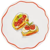 Blond Amsterdam Teller Bruschetta in Bunt - 18cm | Gr.: onesize