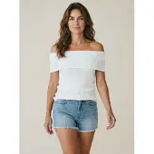 Michael Kors für Damen. MS651ZVKS1 T-shirt Regular Fit weiß (S), Lässig, Polyester, Kurzarm