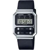 Casio Vintage der Klassiker | Digitaluhr Lederband A100WEL-1AEF