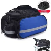 Youjia Fahrrad Hinter Gepäckträgertasche Wasserdichte Fahrradtasche Hinterradtasche Gepäckträger Tasche Mit Regenhülle, blau