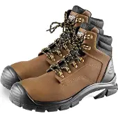 Neo Tools Arbeitsstiefel, Klasse S3 SRC, Schaft aus Crazy Horse-Leder, Oxford-Gewebe, Metallschlaufen, profilierter Rücken - Größe 46