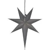 Star Trading Papierstern Ozen - hängend - 7-zackig - D: 55cm, H: 65cm - inkl. E14 Fassung u. Kabel - anthrazit