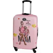 BERTOO Reisekofferhülle L im Mom-Design, waschbar, elastisch mit Reißverschluss