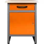 Ondis24 Werkbank Wolle 60 cm orange H85